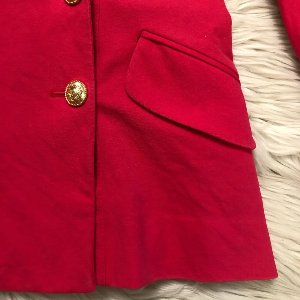 Derek Lam 10 Crosby Classic Double Breasted Fitted Red Fuchsia Blazer size 2